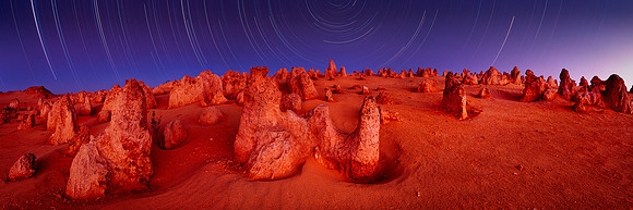 The Pinnacles Star Trails Panorama