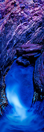 Blue Gorge Waterfall Panorama